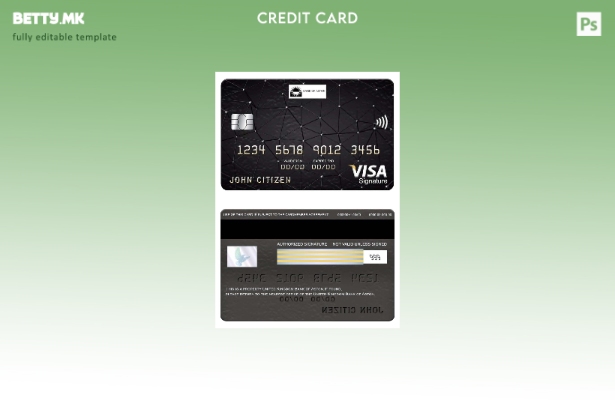 Модерен стил Шаблон за картичка за потпис за виза на Обединетото Кралство Банкат